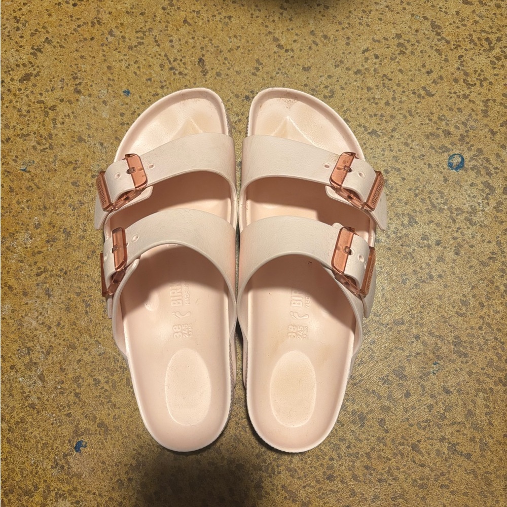 Pink Birkenstocks rubber
